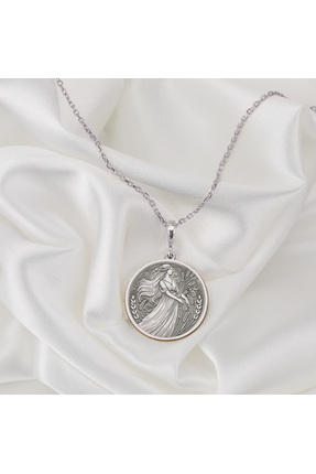 Jaune 925 Ayar Gümüş Başak Burcu Kolye | Kadın Burç Kolyesi | Hediye