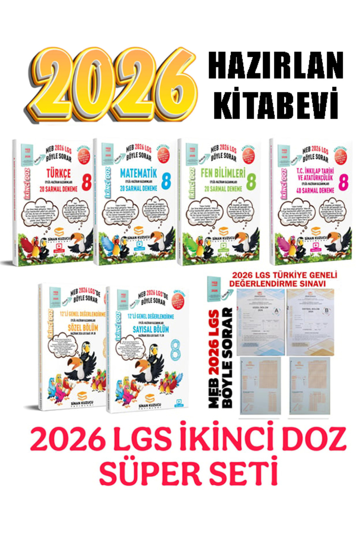 SİNAN KUZUCU YAYINLARI İKİNCİ DOZ LGS SÜPER SET 8.SINIF - 2026