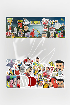 Baprile Invincible Temalı Sticker Paketi 20 Parça Kaliteli Su Geçirmez Laptop...