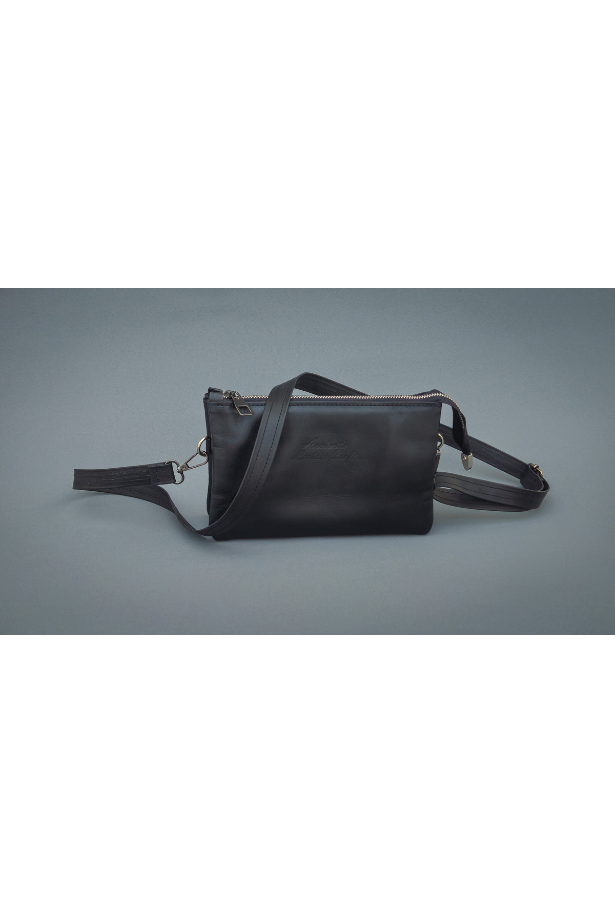Ancient Leather Craft Hakiki Deri Unisex Portföy El Çantası Ve Omuz Askılı Clutch Çapraz Çanta görsel 5