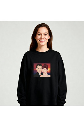 Savnera Yaprak Dökümü Ferhunde Şevket İkonik Aşk Cartoon Stili Tasarım Oversi...