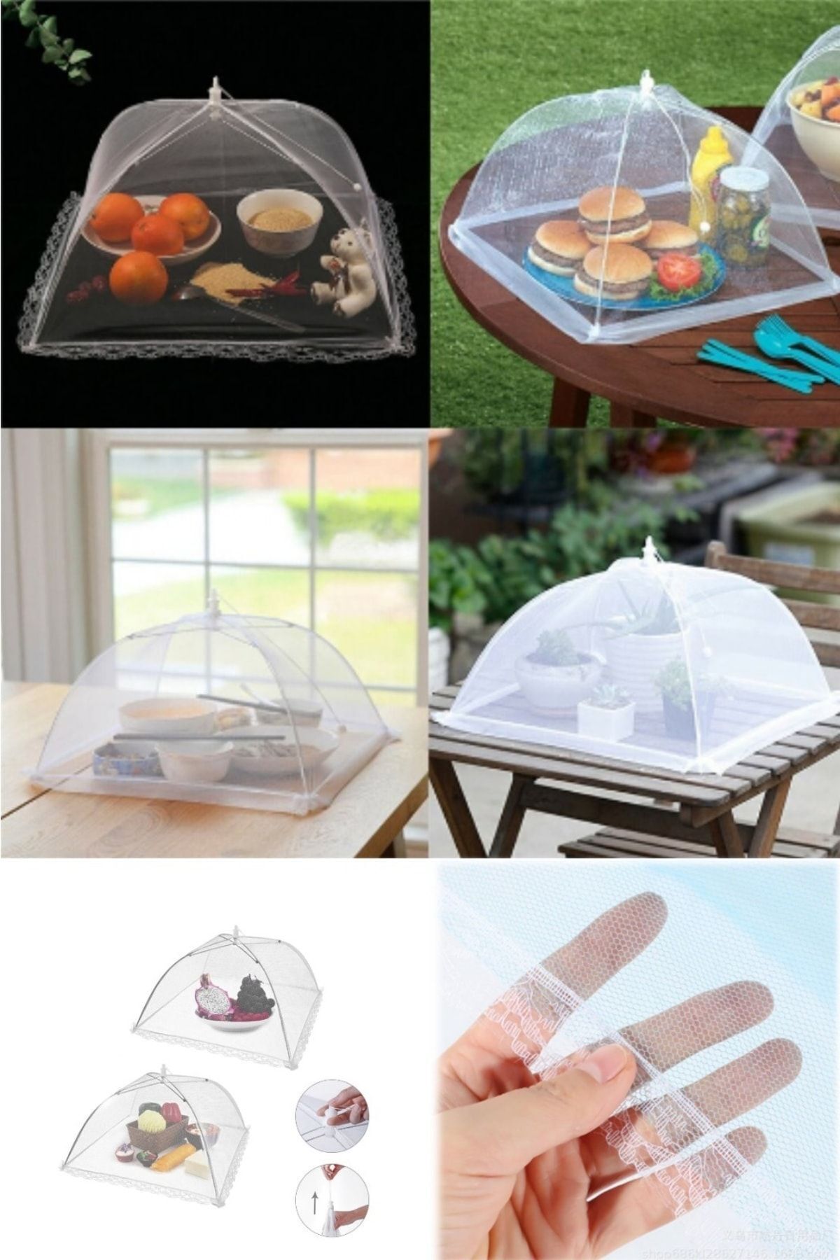 Open Buffets Insects For Gardens Umbrella Fruits Storage Food Shade Kitchen Food Vegetable Protection