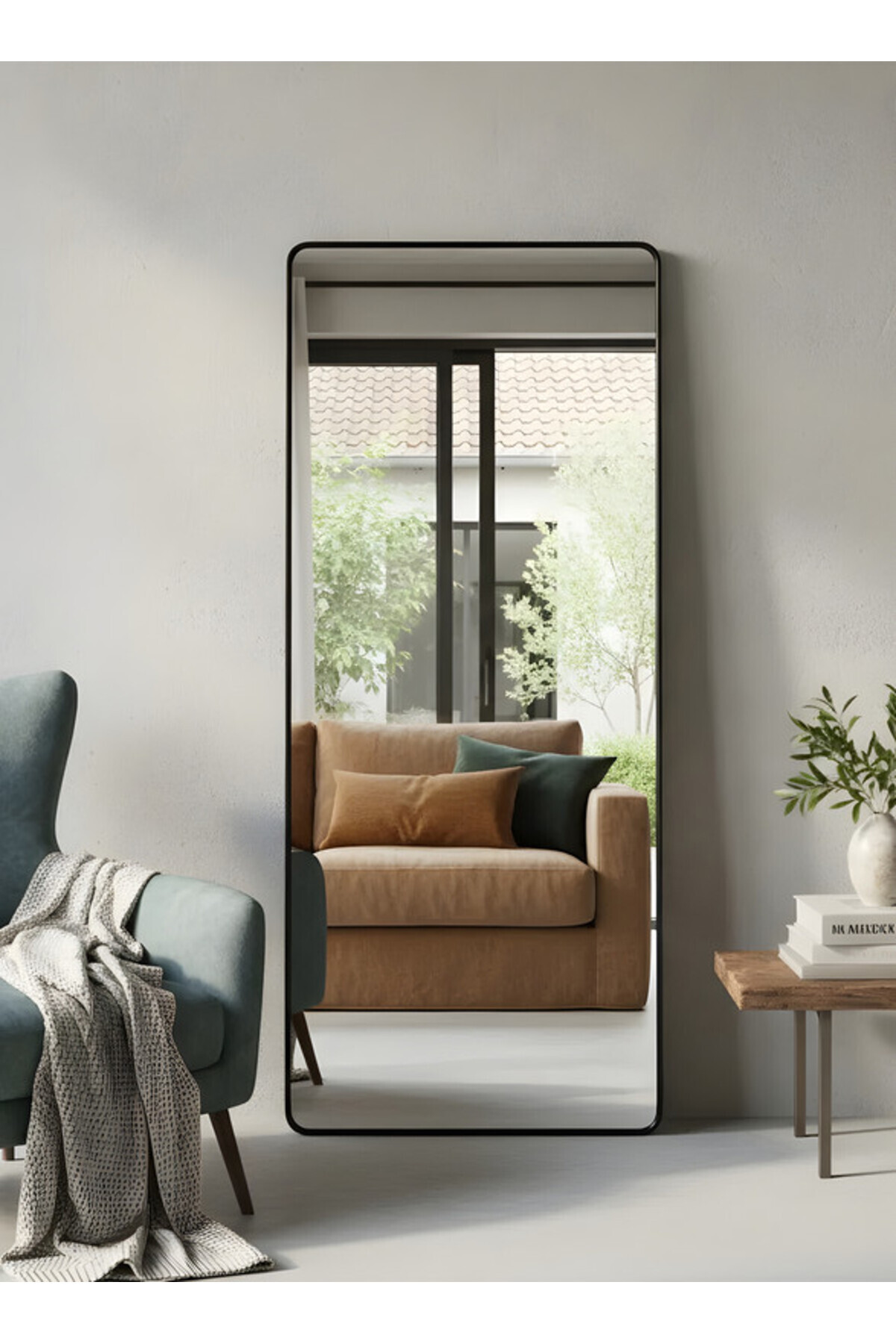 مرآة كبيرة بتصميم أنيق 160×50 سم - مرآة كاملة الطو...