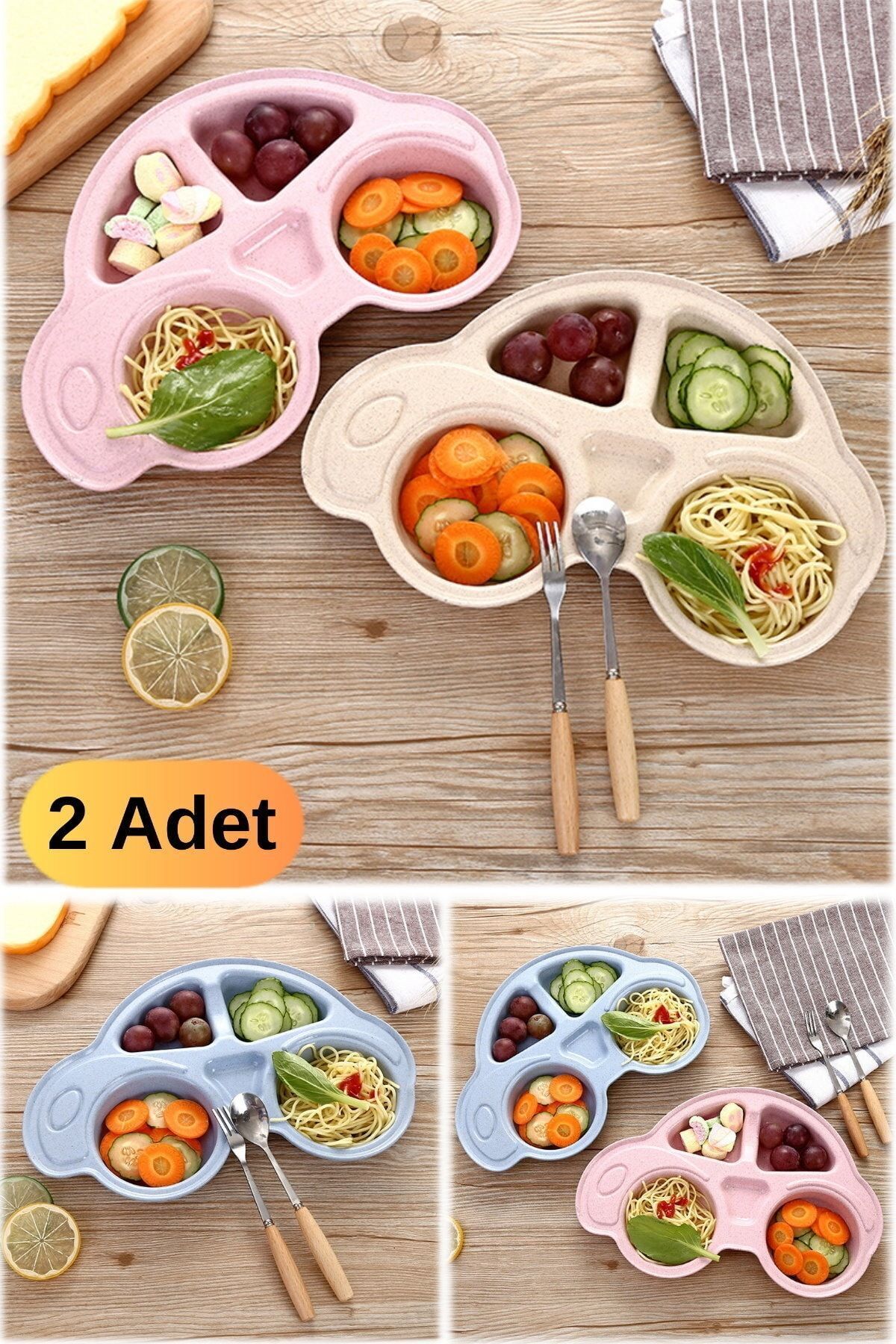 Munico 2 Adet Eğlenceli Iştah Açıcı Mama Tabak Zor Yemek Yiyen Bebekler Için Eğlenceli Mama Tabak fotoğrafı 2 (önizleme)