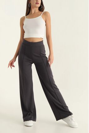 Giyimodam MODAL ÇİMALI PANTOLON BOL PAÇA LİKRALI - DAR KESİM
