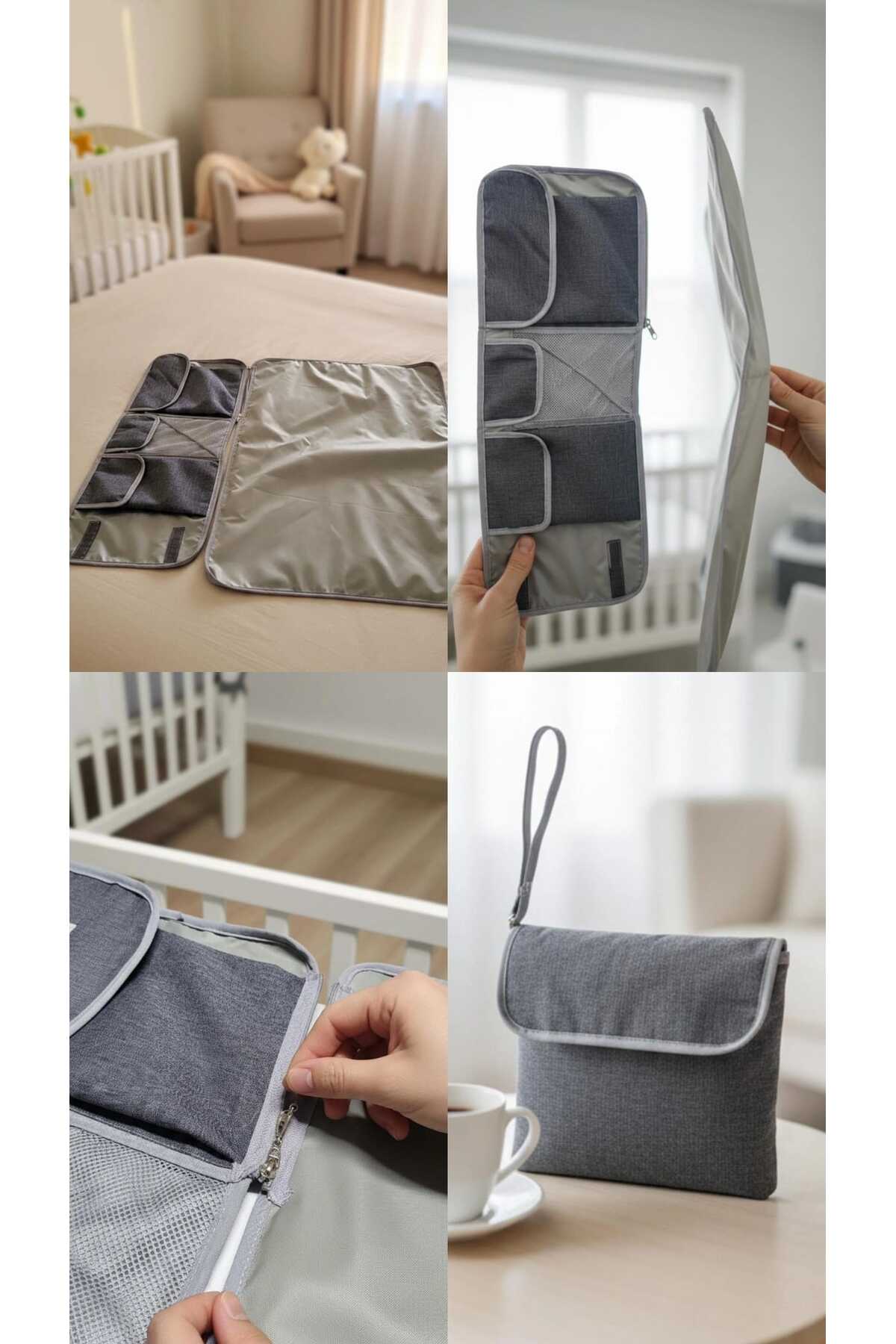 i lin baby Bebek Alt Açma Minderi, Sıvı Geçirmez Alt Açma Matı, Bebek Organizeri Bir Arada fotoğrafı 4 (önizleme)