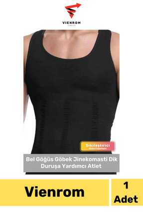 Vienrom #Korse Göbek Sıkılaştırıcı Siyah Korse Atlet Bel Göğüs Göbek Jinekoma...