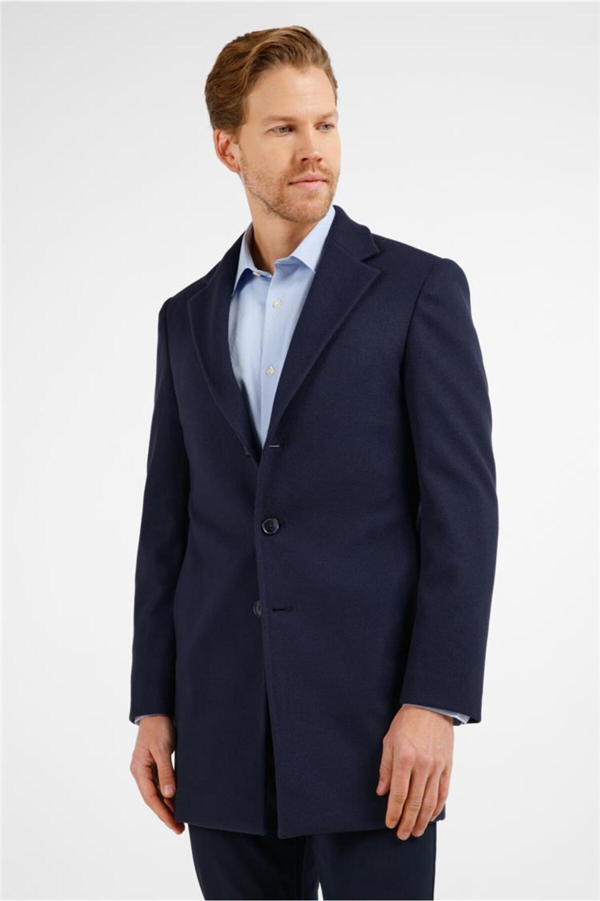 یقه آبی سرمه ای فلکسیبل اسلیم فیت کلاسیک Stash Coat 1005255101 — سرمه‌ای — تصویر 3 از 6