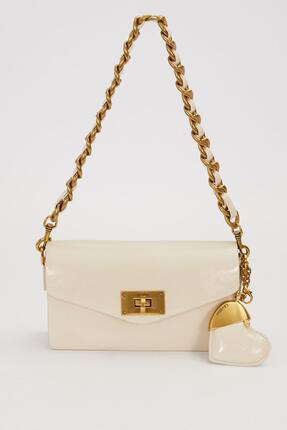 Levidor A.Gri Yarım Metal Kalpli Omuz Çantası