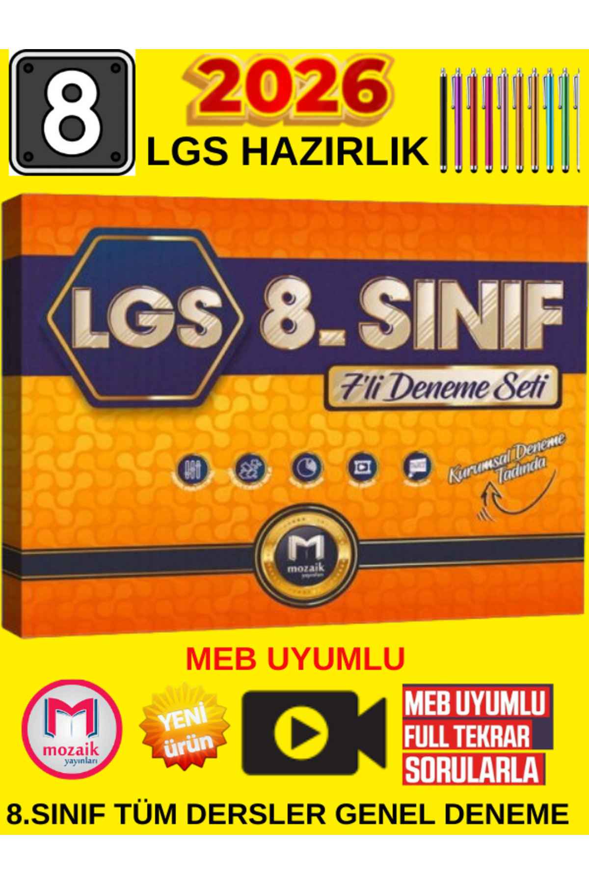 Mozaik Yayınları 8.Sınıf 2026 LGS 10 Deneme Paketi: Okyanus Master