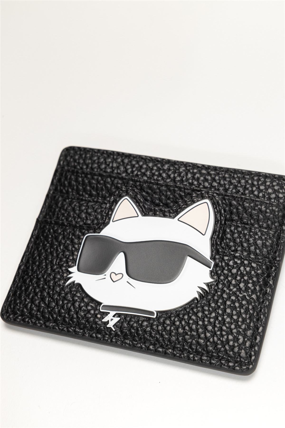 Karl Lagerfeld Ikon Pebble Kadın Kartlık Siyah görsel 4