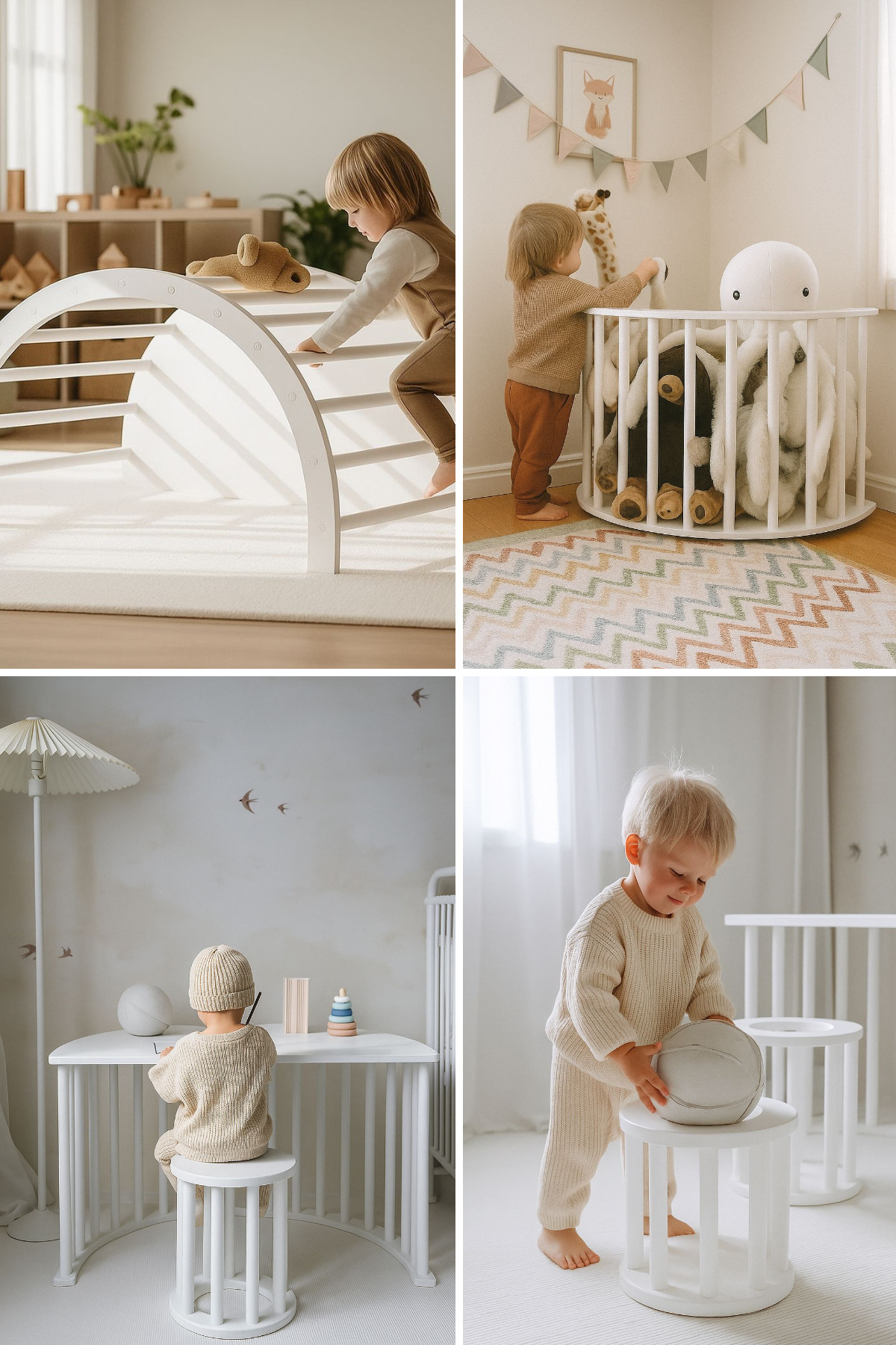 Solto Home KC30-430 Montessori Çok Amaçlı Minderli Salıncak Tırmanma Kaydırak Masa Oyuncak Organizer fotoğrafı 2 (önizleme)