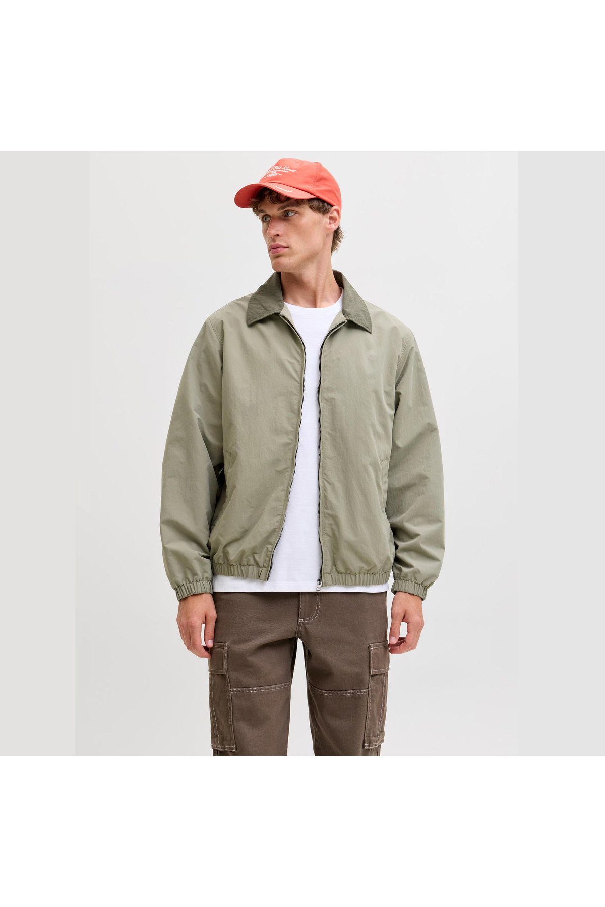 کاپشن سبز مردانه بکستر یقه متضاد (12289181-VTR) جک اند جونز ژاکت اسپرت Jack & Jones