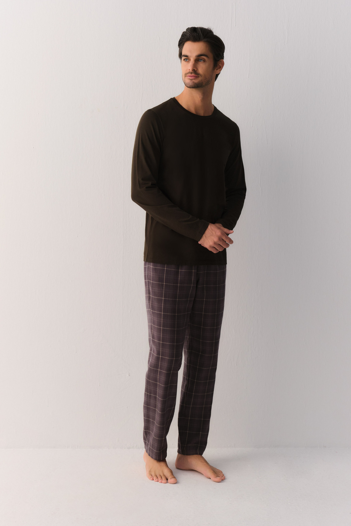 Suwen  Flanel Check Erkek Pijama Altı - Görsel 3