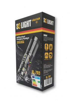 KLIGHT Power Bank Özellikli - Şarj Edilebilir Güçlü Uzun Menzilli El Feneri K...