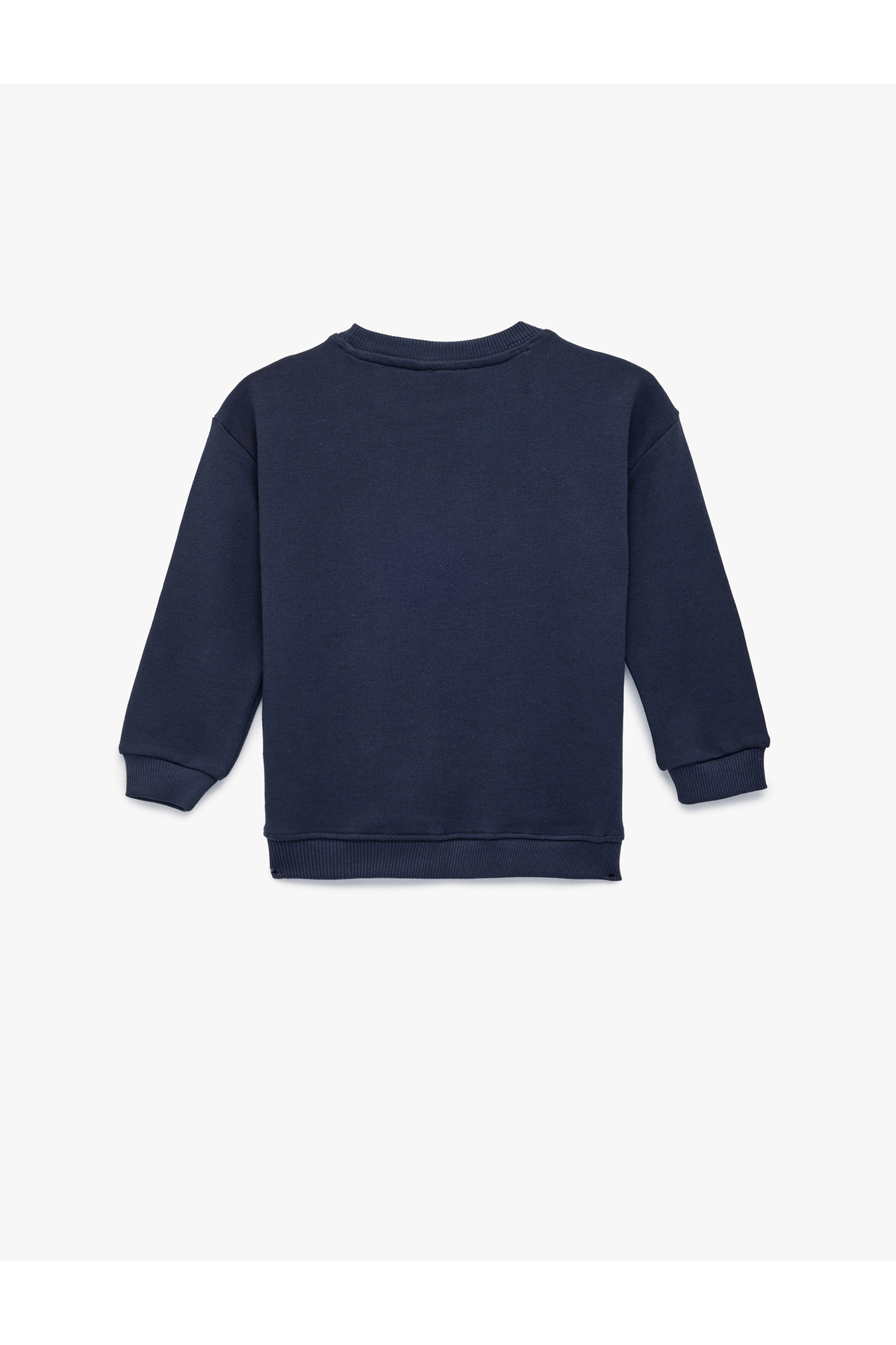 Koton Pamuklu Şardonlu Uzun Kollu Bisiklet Yaka Baskılı Oversize Sweatshirt fotoğrafı 4 (önizleme)