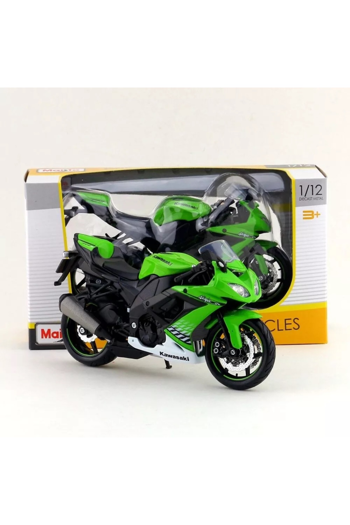 ロイ HOT WHEELS KAWASAKİ ZX10 RR 1:12 ÖLÇEK MAİSTO LİSANSLI(18CM