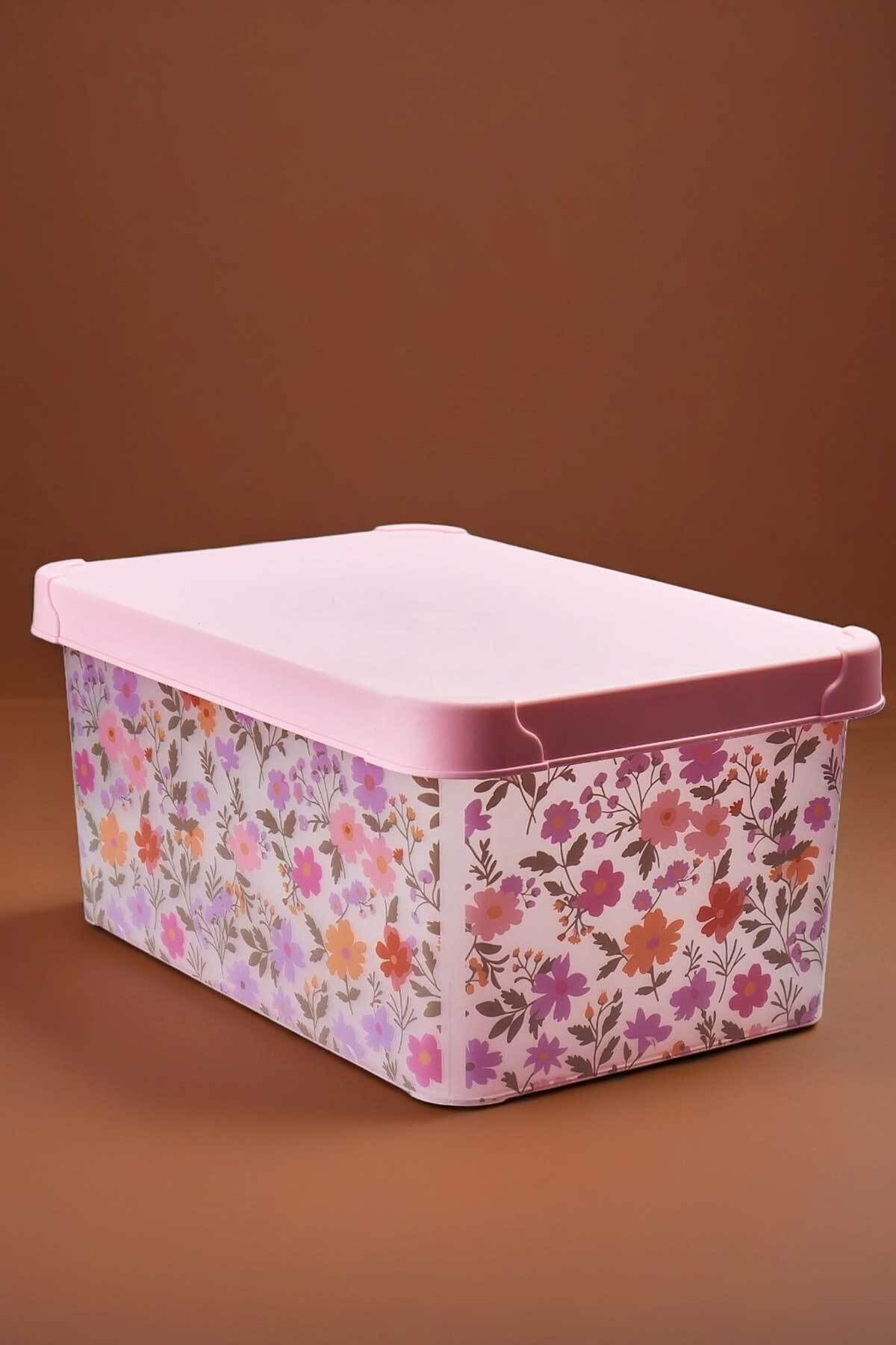صندوق تخزين شفاف للزهور والألعاب المزخرفة بنمط الز...