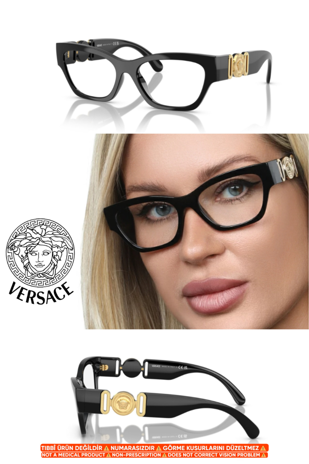 Versace 照明 Versace VE3367U GB1 52-17-140 + Blue Light Protection (Drive