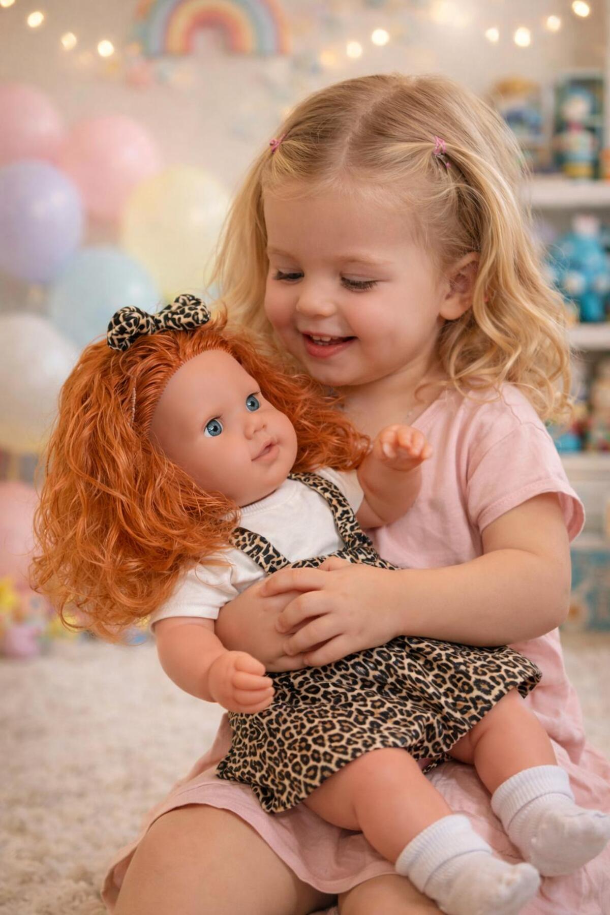 ŞAŞKIN HOUSE SEVİMLİ KONUŞAN SESLİ LEOPAR JİLELİ BEBEK OYUN VE UYKU ARKADAŞI 65 CM ET BEBEK fotoğrafı 4 (önizleme)