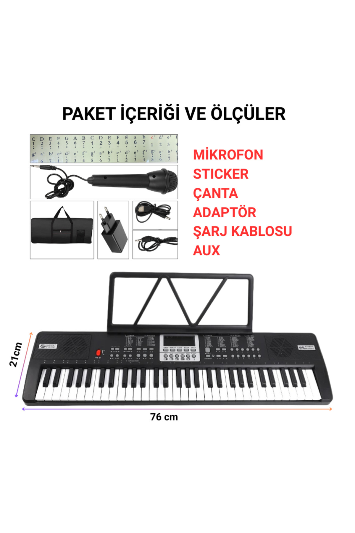 MultiZone Dijital Piyano 61 Tuşlu Org Taşınabilir Demolu (Hediye
