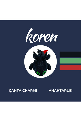 Koren Atelier Siyah Ejderha (Flexy Shadow) - Hediyelik Anahtarlık - Yeni Nesi...