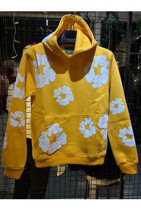 Q45collection DENİM TEARS KAPÜŞONLU 3 İPLİK SWEATSHİRT