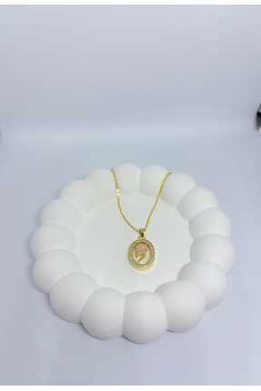 melora Melek Kanadı Detaylı Gold Kolye