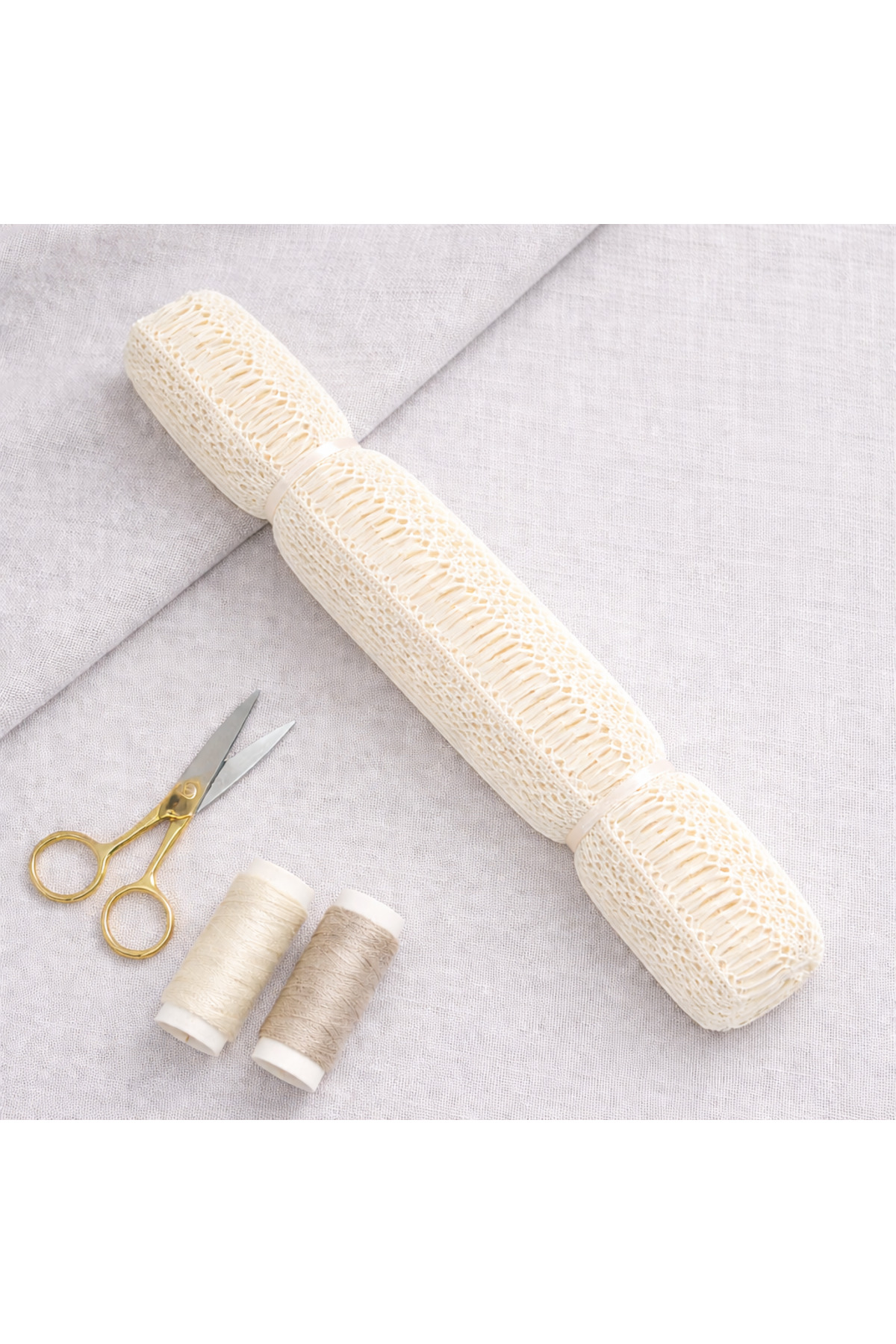 Kolber Intermediate Lace Guipure 9 Meters Length - 2 cm Width – Cream – Craft & Textile Decoration Accessory