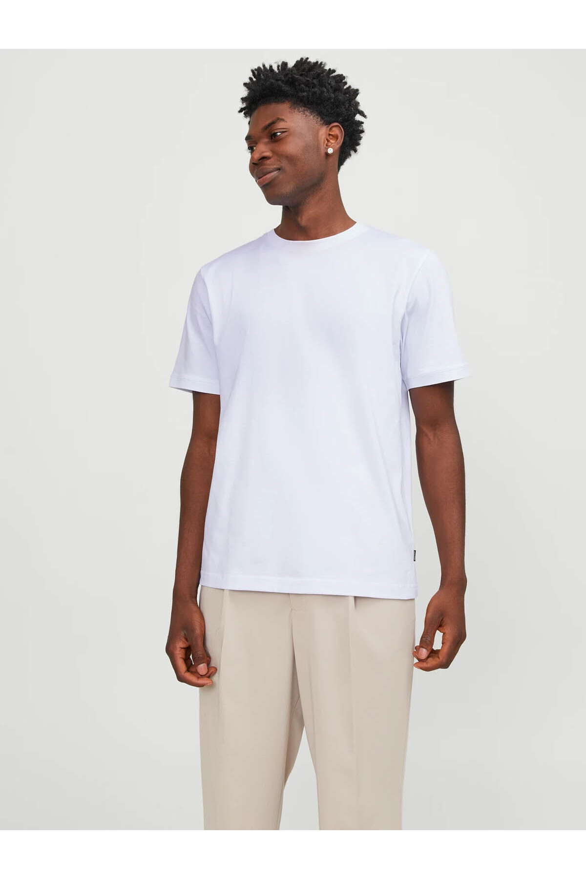 جک اند جونز تی شرت مردانه سفید یقه گرد Jjeurban Edge Tee SS O-Neck کد ۱۲۲۵۴۴۱۲