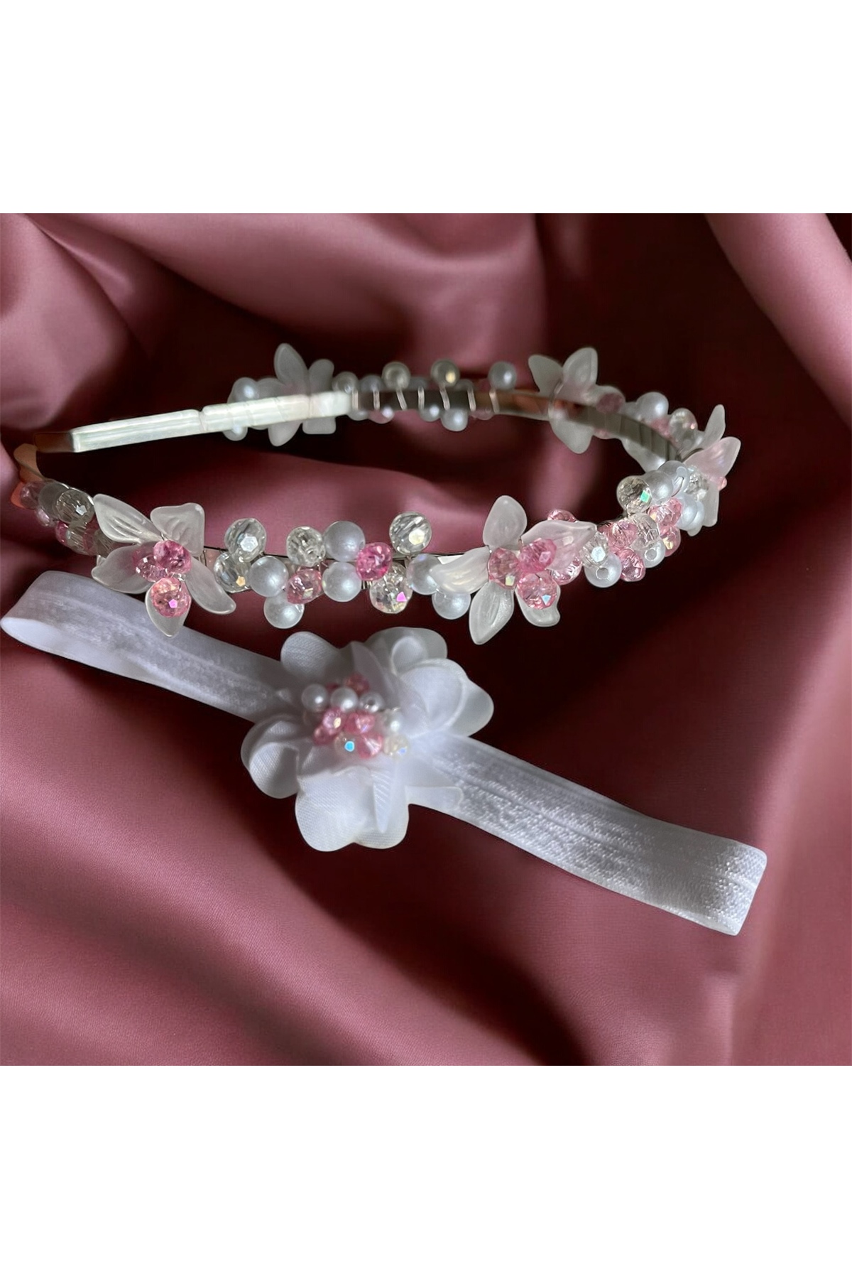 Kadamorganik Pembe Anne Bebek Lohusa Taç Seti fotoğrafı 2 (önizleme)