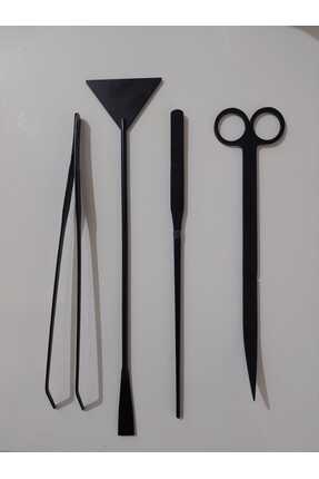 Çelik Akvaryum Makas Cımbız Spatula Seti