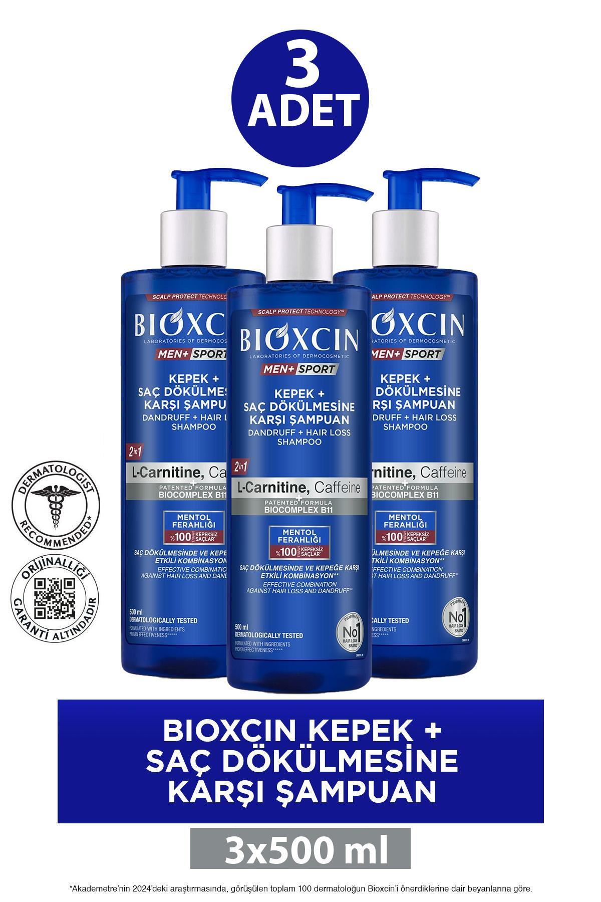 Bioxcin Kepek ve Saç Dökülmesi İçin Şampuan 500 ml 3 Adet