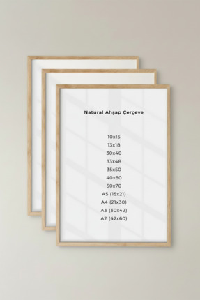 Zevahir Home 3 ADET Ahşap Duvar Çerçevesi – Poster ve Fotoğraf Çerçevesi Salo...