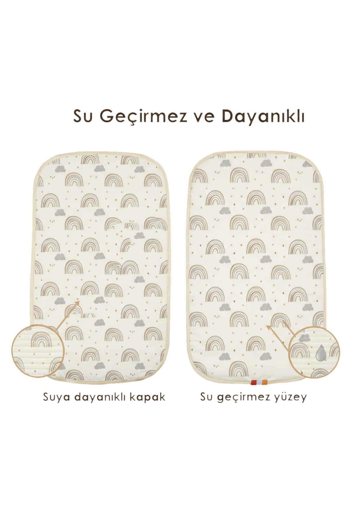 Modakids Su Geçirmez Alt Açma Minderi Bakım Pedi Örtüsü Bebek Bezi Değiştirme Matı fotoğrafı 6 (önizleme)