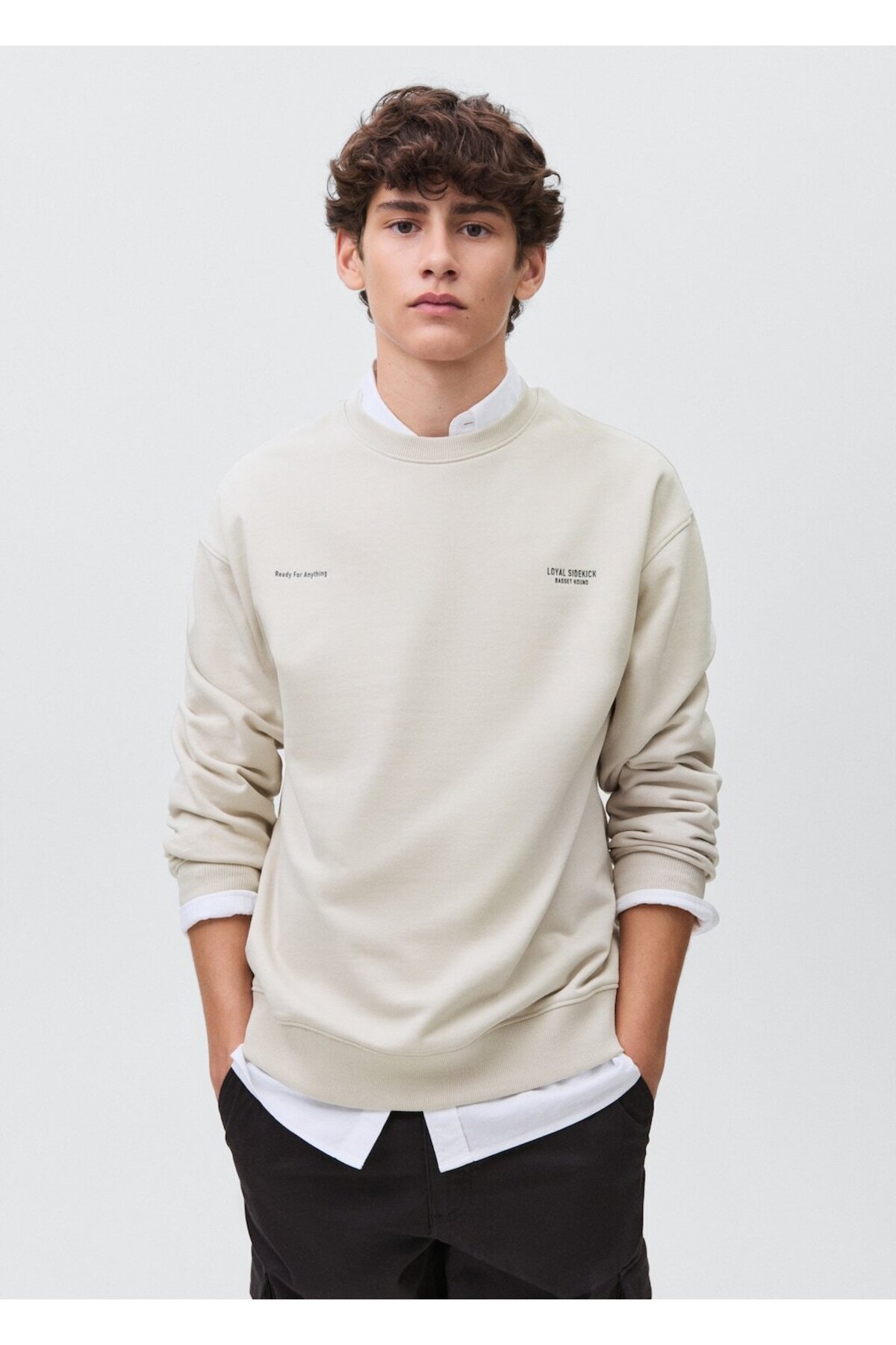 مانگو سویشرت نخی طرح‌دار