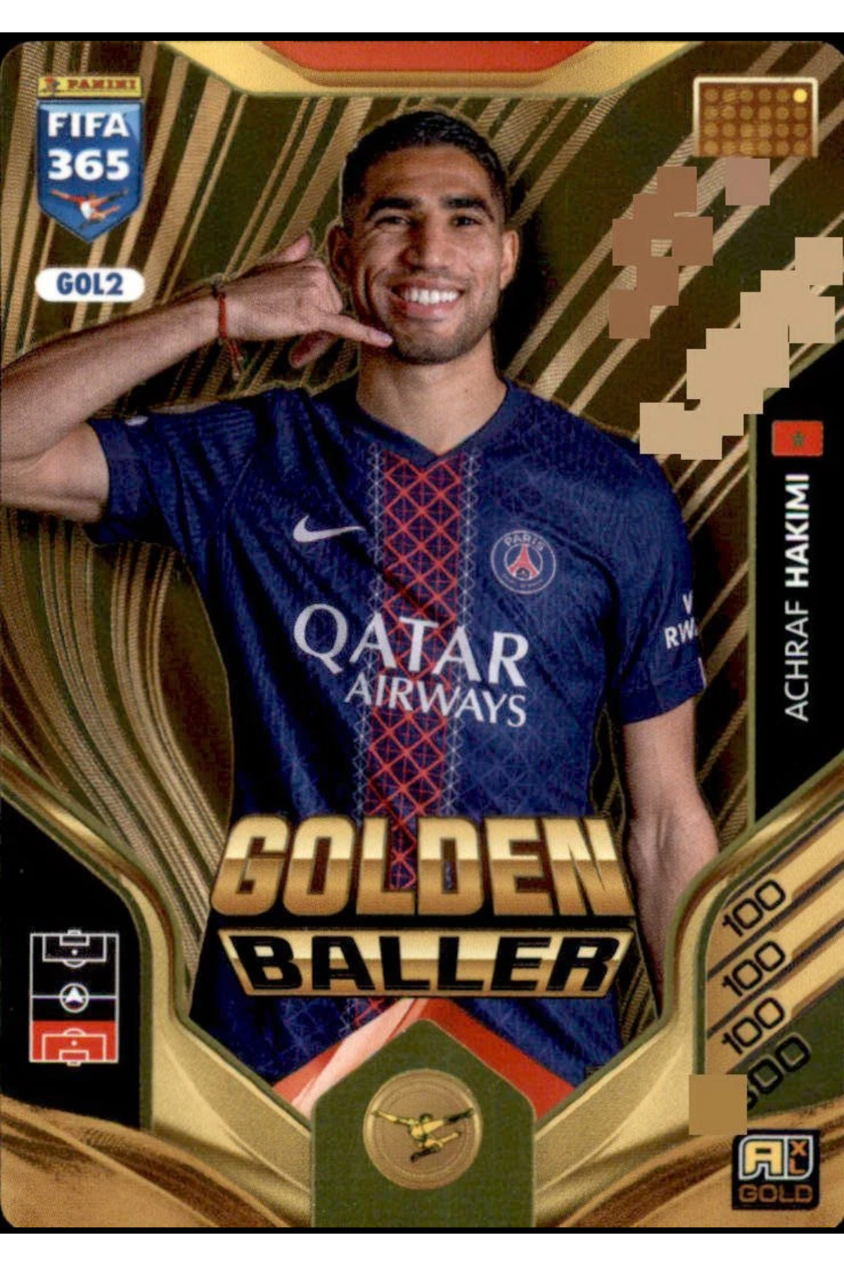 Panini Fifa 365 Adrenalyn XL 2026 Achraf Hakimi Golden Baller
