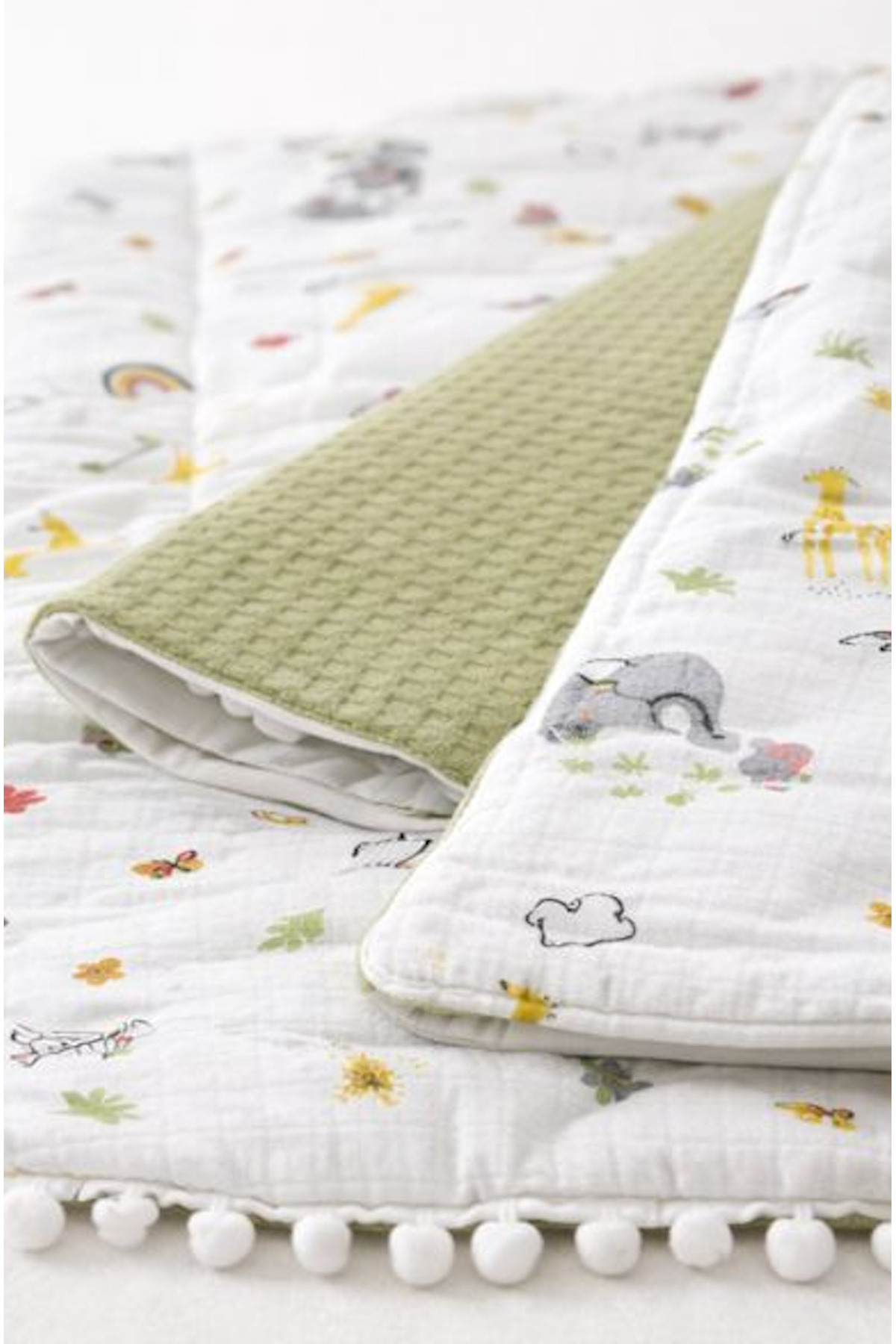 For My Baby Bebek Alt Açma Seti Müslin – Dolgulu Alt Açma Minderi, Yastık, Önlük ve Pike fotoğrafı 3 (önizleme)