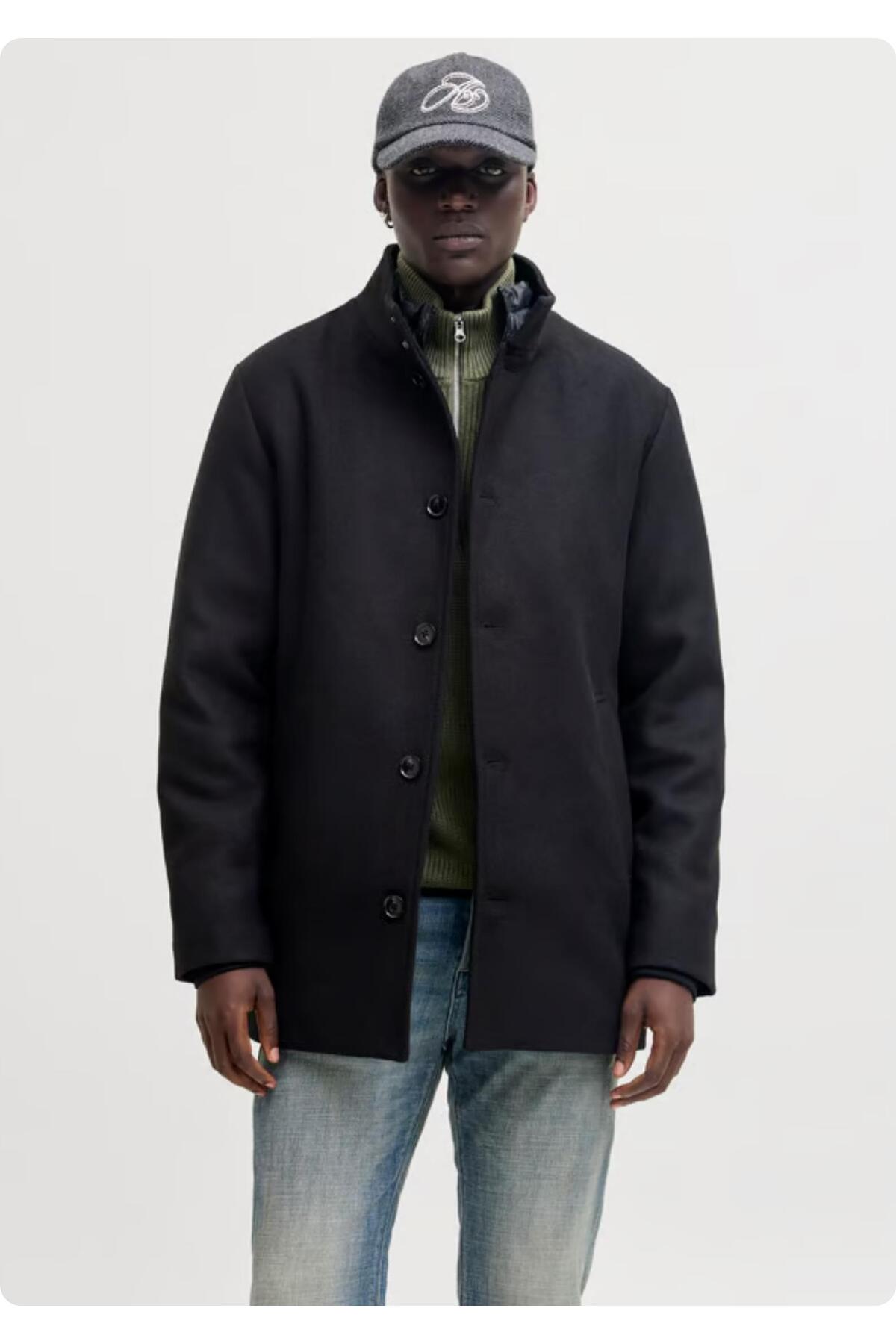 کت مردانه جک اند جونز مدل 12295107 JJEDETROIT جک اند جونز پالتو Jack & Jones
