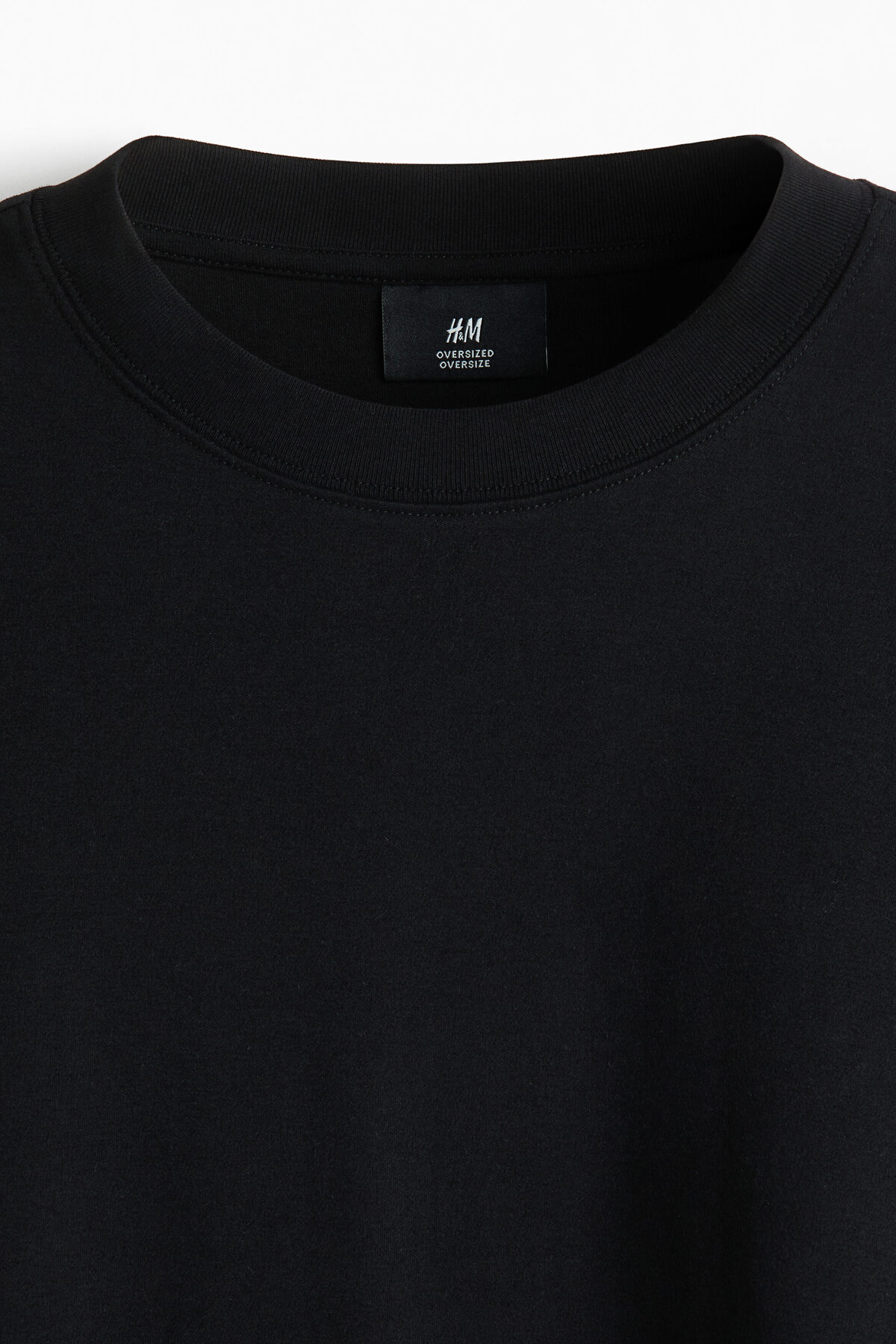 H&M İnterlok Tişört Oversized Fit görsel 5