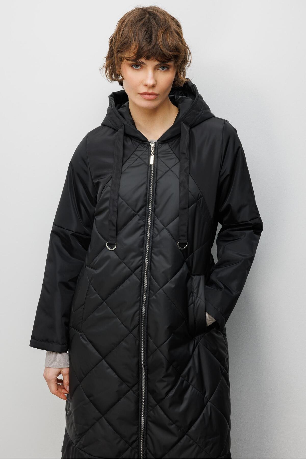 Micca  Classic Extra Soft Dolgulu Tam Boy Kaban Manto-Siyah - Görsel 4