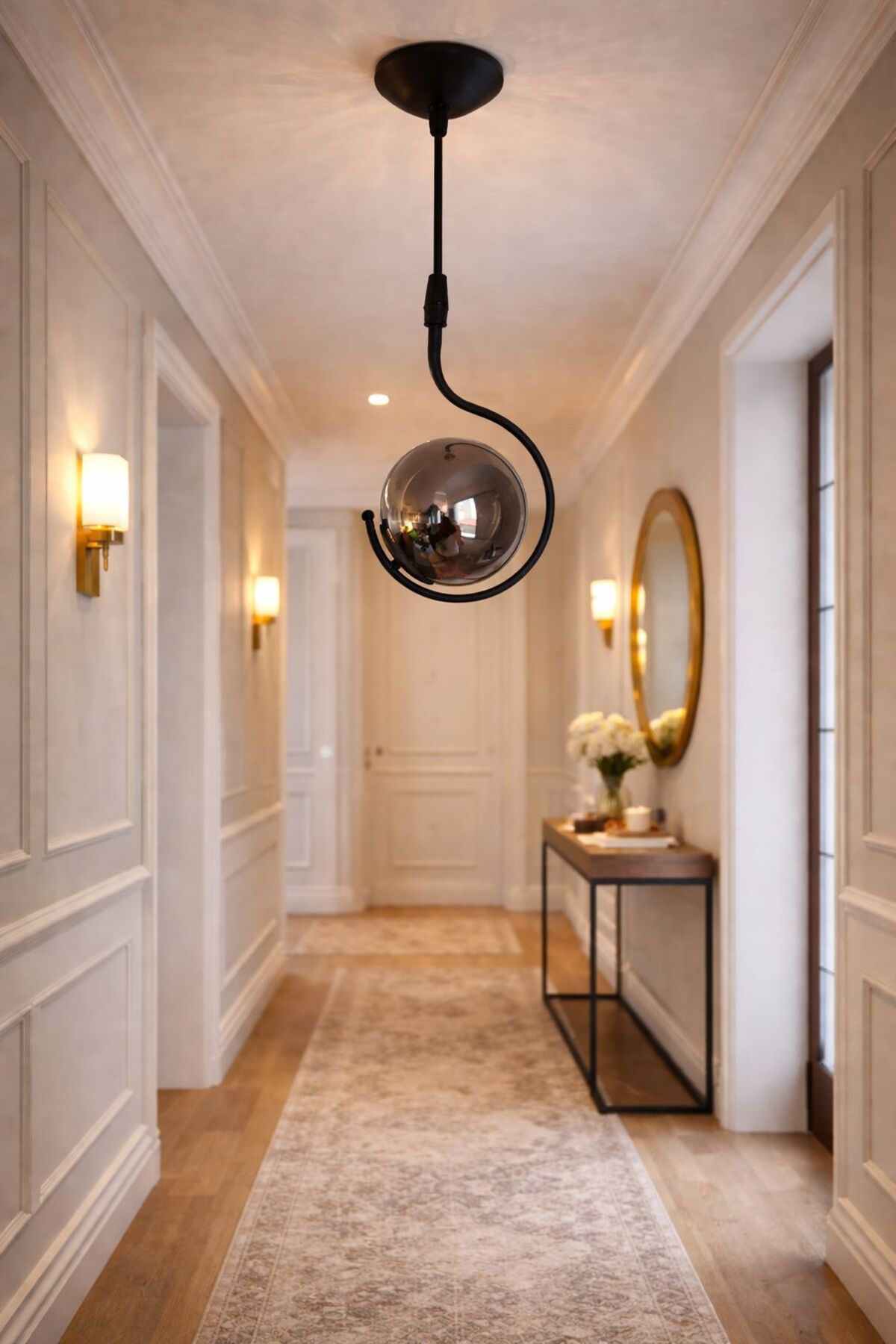 isadora smoked glass sarcite chandelier