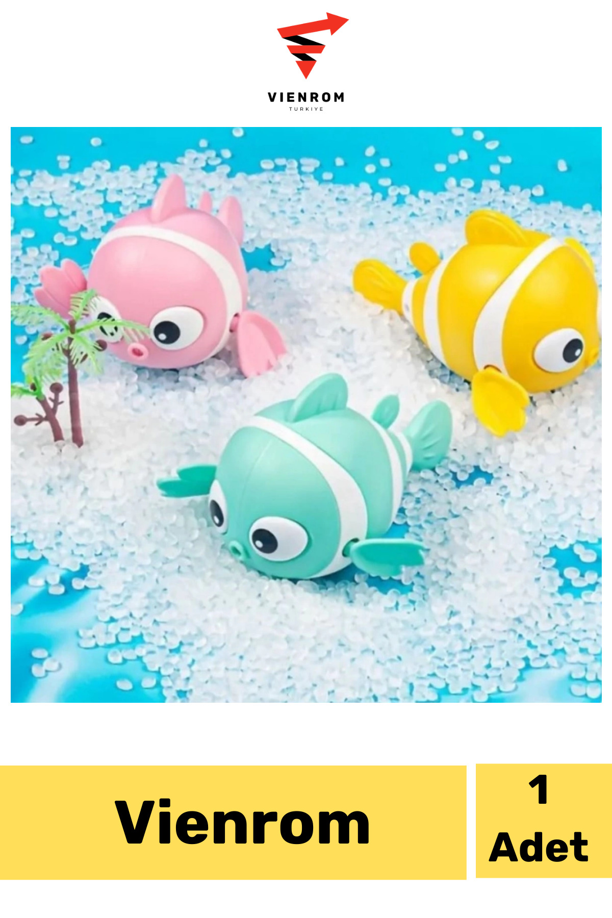 Vienrom #BanyoOyuncakları Kurmalı Yüzen Balık Bebek Çocuk Banyo 1 Adet Su Oyuncağı Banyo Oyuncakları fotoğrafı 4 (önizleme)