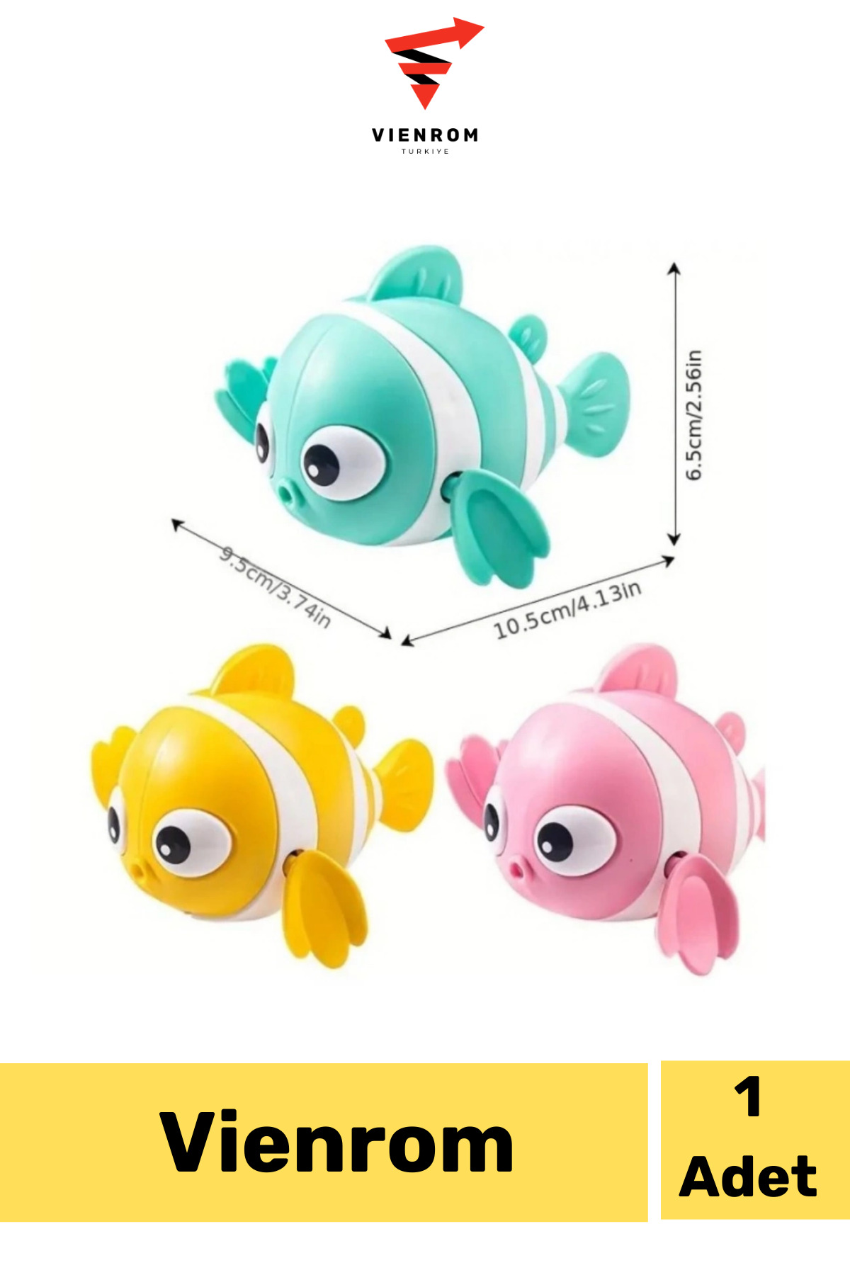 Vienrom #BanyoOyuncakları Kurmalı Yüzen Balık Bebek Çocuk Banyo 1 Adet Su Oyuncağı Banyo Oyuncakları fotoğrafı 2 (önizleme)