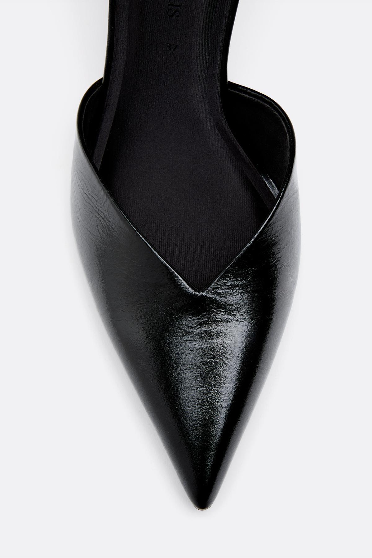 Stradivarius  Deri topuklu ayakkabı - Görsel 5
