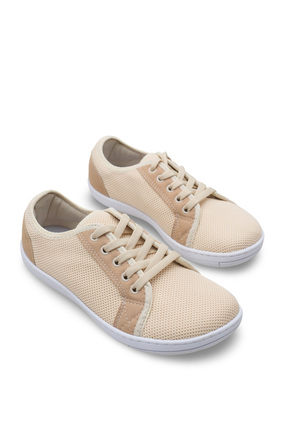 Pelanir Bej Kadın Barefoot Ayakkabı, Geniş Burun Tasarımlı Esnek ve Hafif Min...