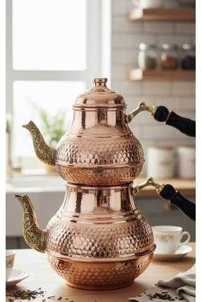 Sabit Bakırcılık BAKIR ÇAYDANLIK ZIBALI DESEN