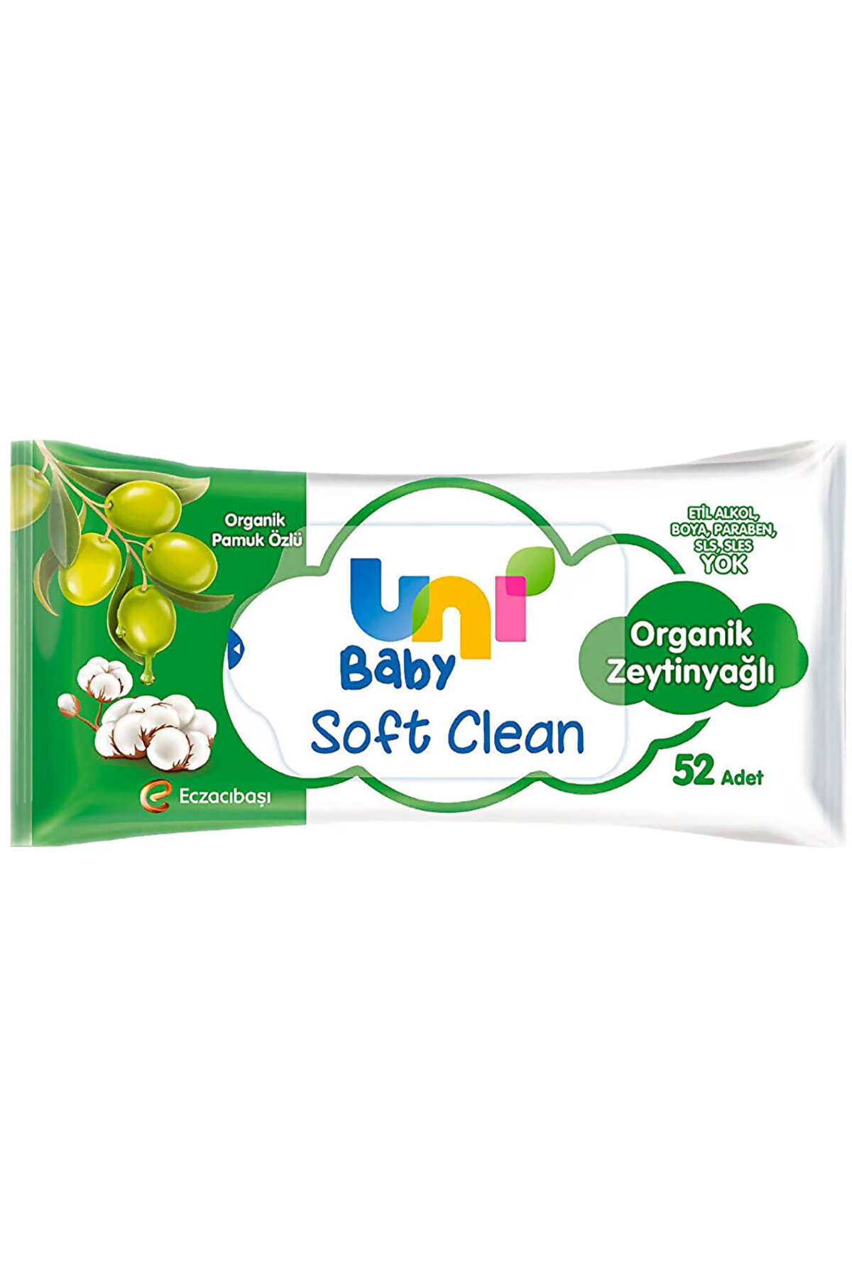 Soft Clean Organik Zeytinyağlı Islak Mendil 3x52 Adet