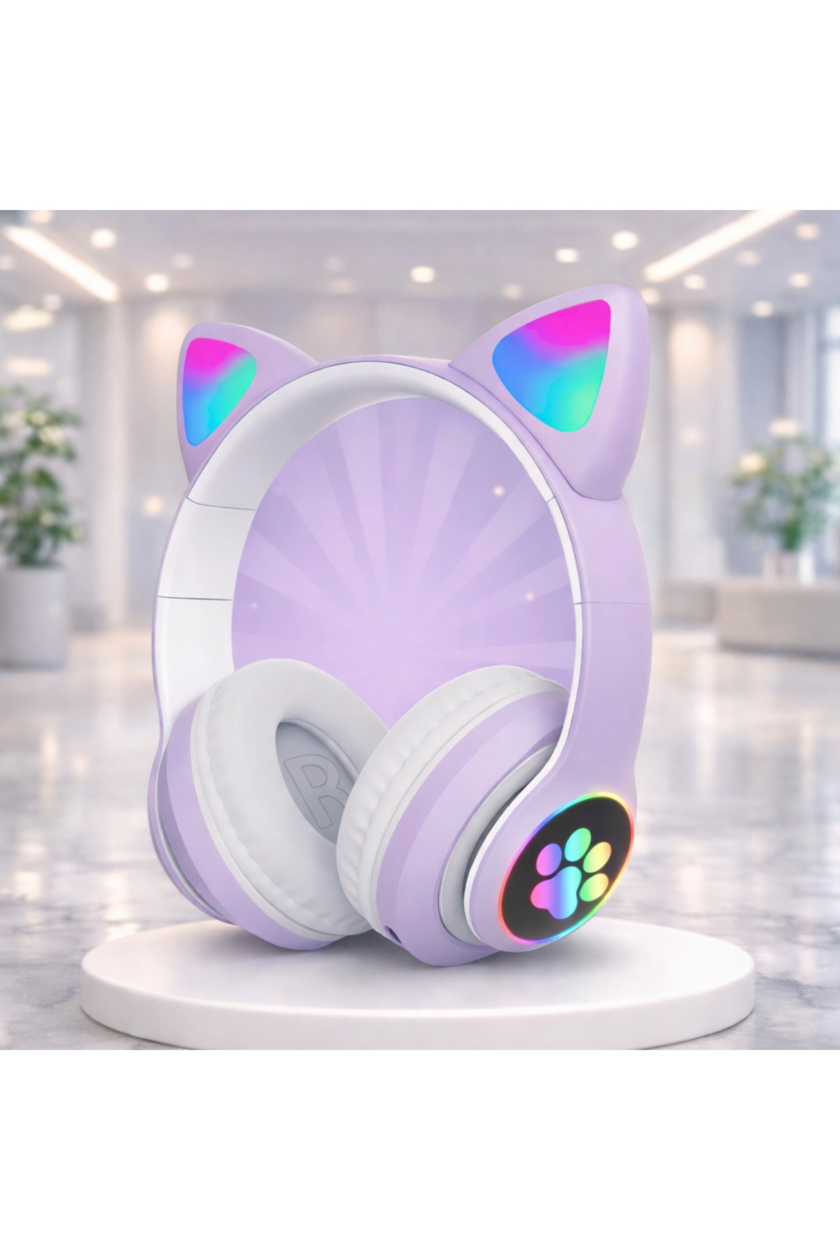 Fun Lightweight Bluetooth Headset for Kids with Colorful Lights Soft Structure....