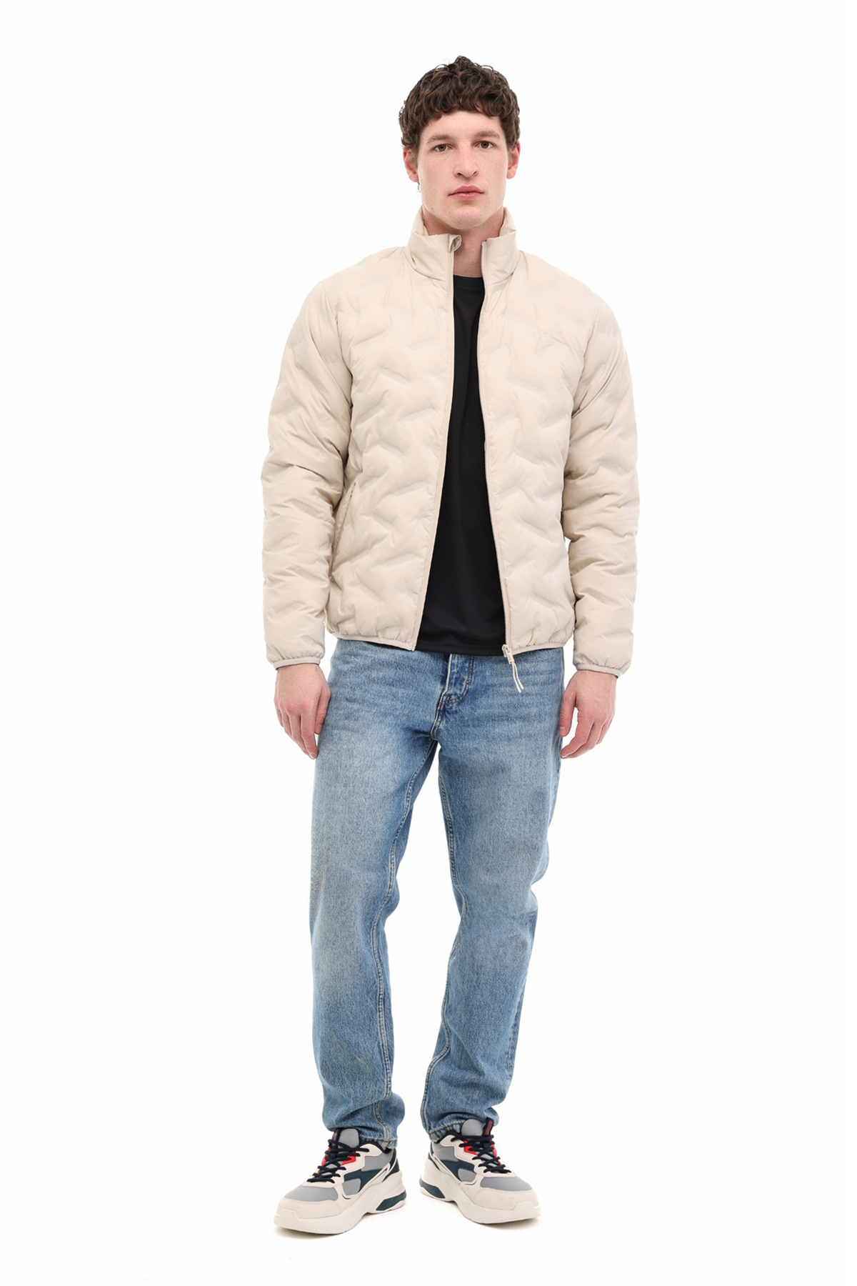 کاپشن مردانه راسته آستین استاندارد | جک اند جونز Jack & Jones JCOWIN QUILTED COLLAR JAC - تصویر 3